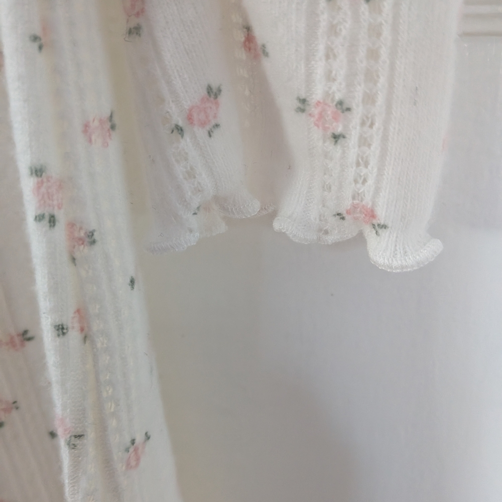 Pink Rose Floral Two-Piece Set with Scrunchie NWT - Picture 8 of 11